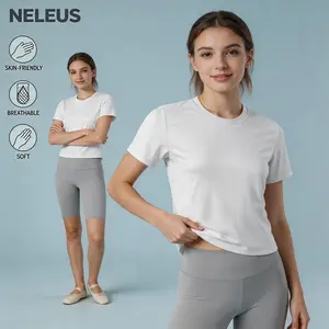 NELEUS Women's Slim Fit Workout Short Sleeve T-Shirt
