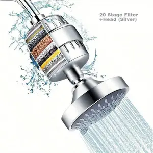 Shower Filter, 1 Count 20-layer Filter Core Shower Head Filter, Modern Household Shower Head Filter, Filtered Showerhead, Bathroom Supplies, Home Supplies, Bathroom Water Accessories