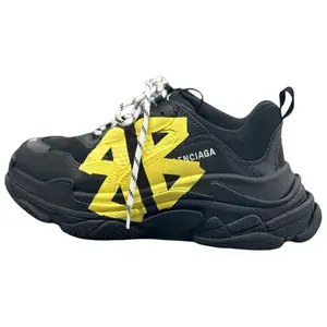 Balenciaga Triple S Tape Type Low-Top Sneakers for Men in Black Trending Shoes, House White Official Shoes to Get / Maison Mihara