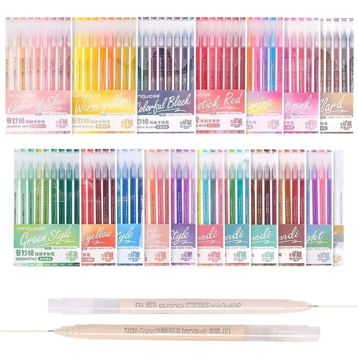 162 Color Morandi Vintage Palette Pen, Multicolor Drawing and Graffiti Pen, Art Pen, Drawing Art Supplies, Stackable Colored Ink Refills, Neutral Pen, Artist Supplies
