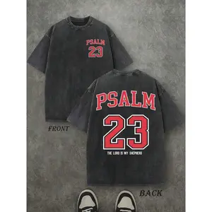 Christian Shirt, 'THE LORD IS MY SHEPHERD' Christian Scripture T-Shirt, Vintage Retro Washed Shirt Double Sided Printed  High Quality Christian T-Shirt, Christian Gifts, Men's And Women's Shirts