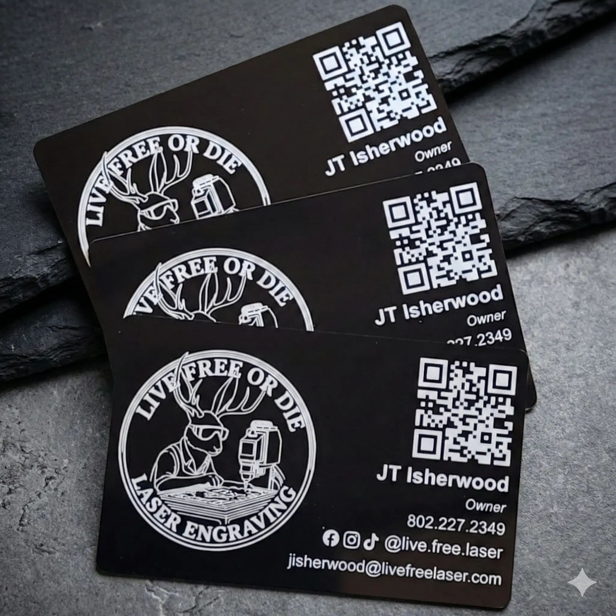 Custom Laser Engraved Aluminum Business Cards | Anodized Metal