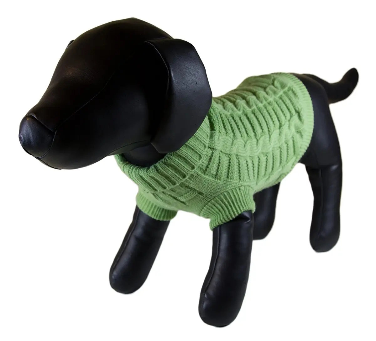 Green Woolen Turtleneck Dog Sweater - Small