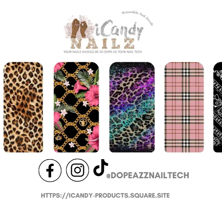 Customized Waterslide Nail Decals