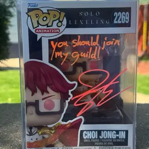 Funko Pop! Animation Solo Leveling 2269 Choi Jong-in Vinyl Figure Signed by Ian Sinclair English