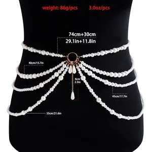 Multi-Layer Bohemian Style Beach Shell Starfish Seashell Necklace Waist Chain Bracelet Anklet Vacation All-Match Jewelry