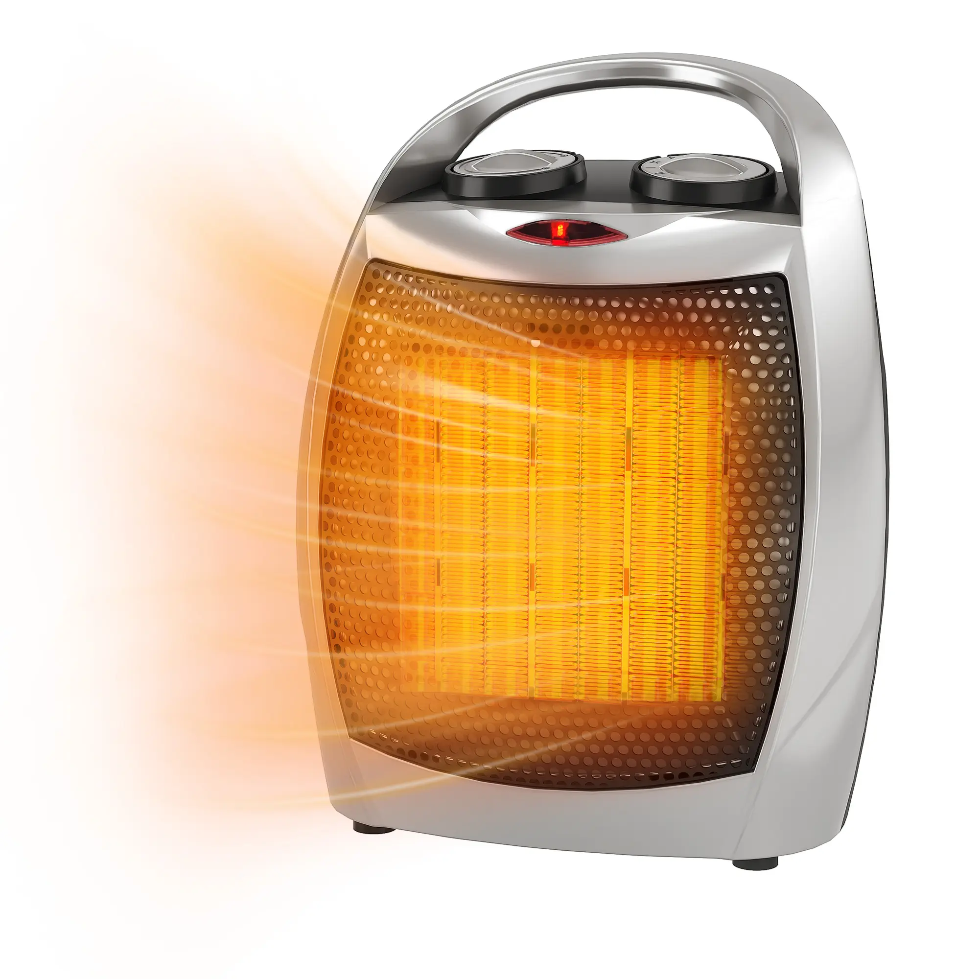 Portable Outdoor Patio Heater with Ceramic Heating – 1500W Electric Space Heater for Backyard, Porch, Garage & Indoor Spaces, Safe Tip-Over Protection Included