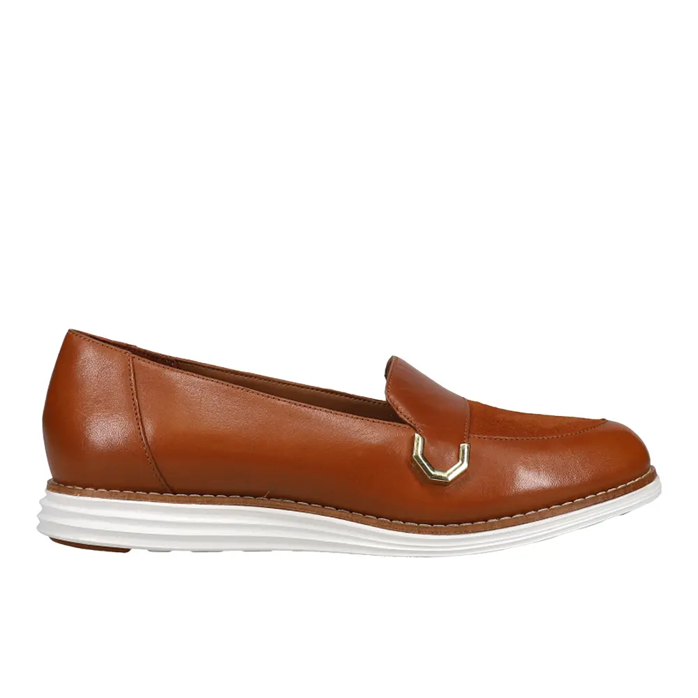 Cole Haan Womens Originalgrand C Buckle Loafers Flats Casual - Brown