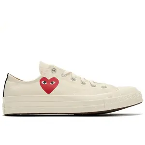 Converse Men's Chuck Taylor All Star 70 Ox Comme des Garcons PLAY Single Heart Milk, from StockX