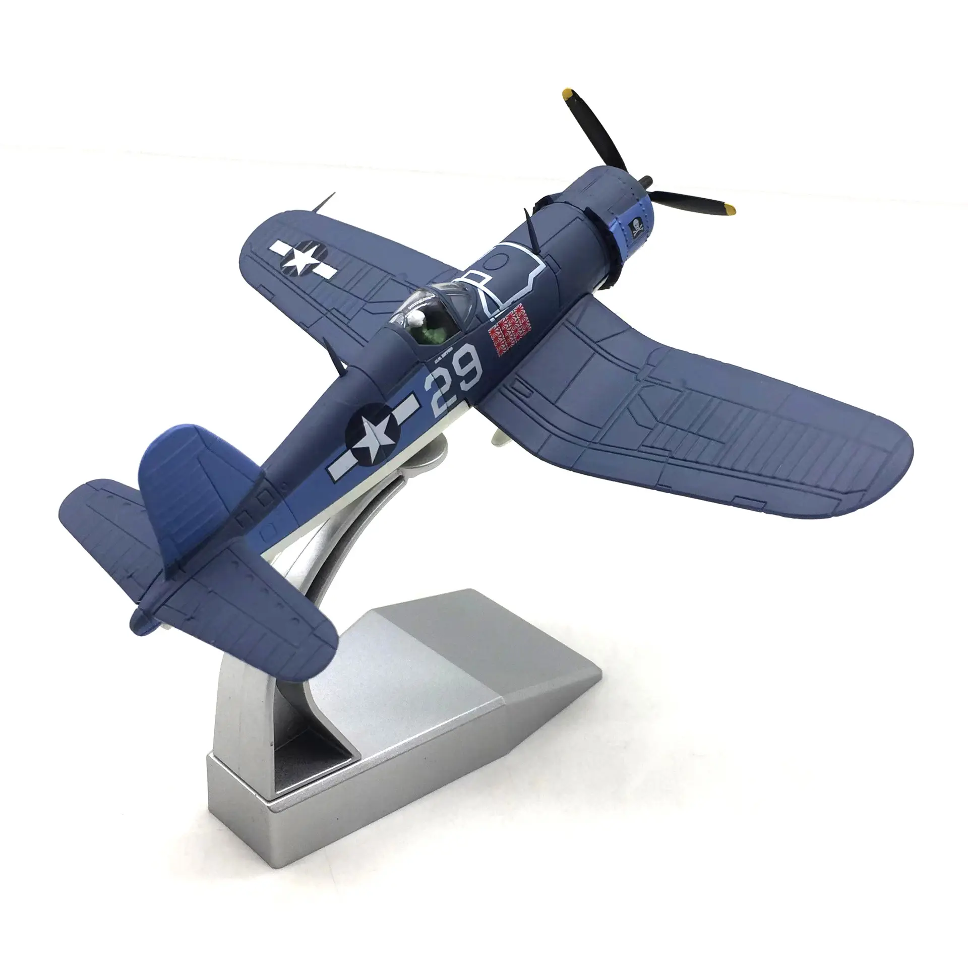 1/72 Scale US F-4U Propeller Fighter Airplane Collectible - WWII Vintage Metal Diecast Model, Realistic Details, Rotatable Parts, Detailed Cockpit, Exquisite Craftsmanship, 5.91 x 6.69 x 1.77 inches, Dynamism, Gift for Warplane Enthusiasts