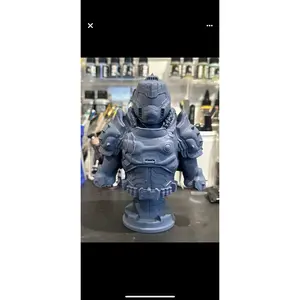 Doom Guy Bust – Dark Ages Edition (Unpainted Grey Filament)