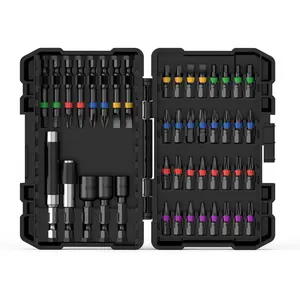 Impact Driver Bit Set,45   Bit Set,Impact Tough Screwdriving Bit Set (Black)