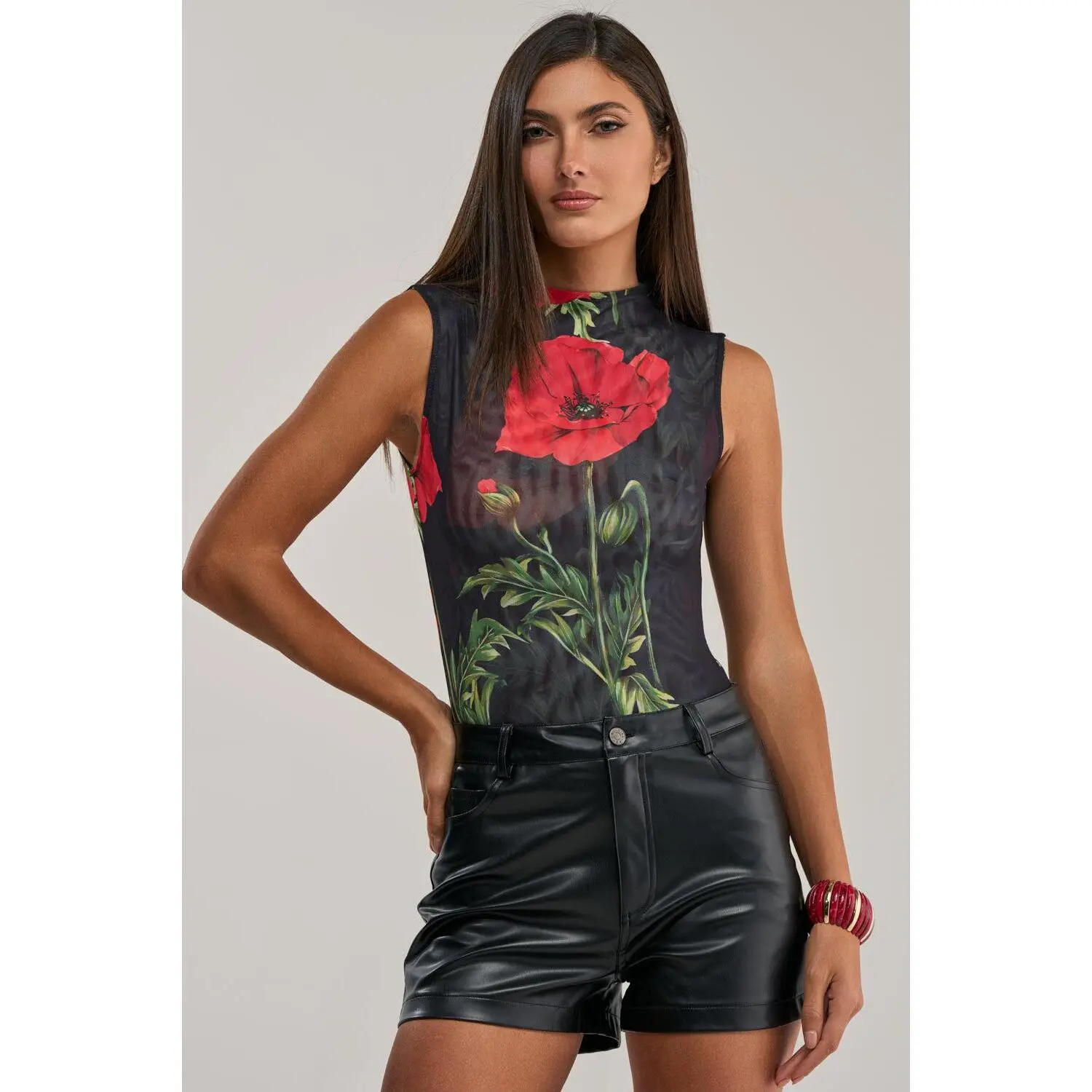 BELLADONNA SLEEVELESS MESH BODYSUIT