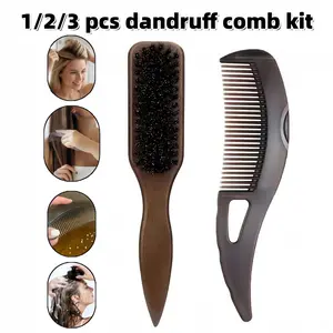 Efficient Dandruff Comb for Women Men - Scalp Massage Comb with Unique Self-Cleaning Hollow Teeth for Deep Oil, Flake & Buildup Removal, Itchy Scalp Relief & Healthy Hair Care, Wide Tooth Comb
