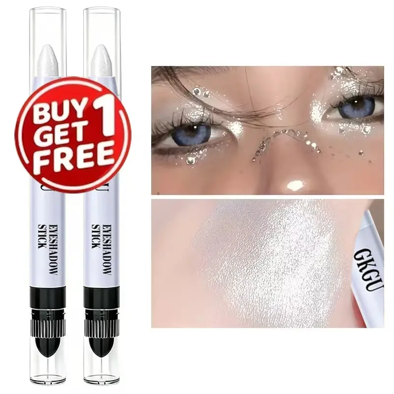 Buy 1 Get 1 Free -GKGU Eye Highlighter Pencil, Long-Lasting Waterproof And Highly Pigmented for Eye Contour, Nose Bridge, Brow Bone, Easy to Blend for Party Makeup, The Perfect Music Festival Gift