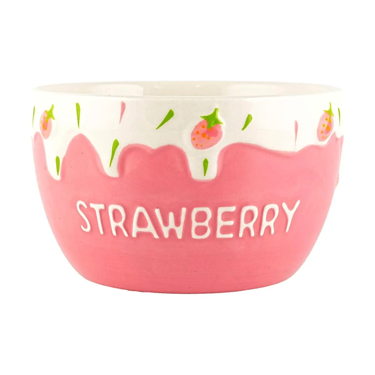 GLAZE STORY 6 Inch Stoneware Soup Bowl - Cute Pink Ceramic Bowl for Cereal, Ramen, Salad, Dessert - Kitchen Dining Tableware