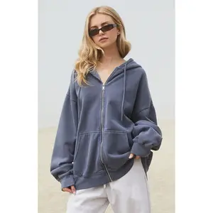 John Galt Women's Christy Full Zip Oversized Hoodie