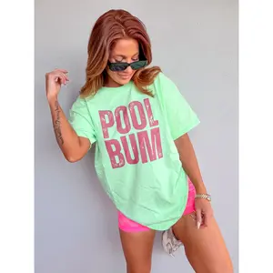 Pink Pool Bum Graphic Top