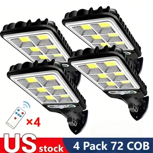 Solar Street Light Outdoor, 6500 High Lumens Super Bright Solar Powered Wall Lamp, IP65 Waterproof with Motion Sensor & Remote Control, 3 Modes Durable Security Light for Outside Wall, Garden, Pathway, Yard, Porch, Valentine Gifts