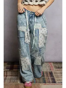 Patchwork Detail Denim Pant Patchwork Detail Denim Pant