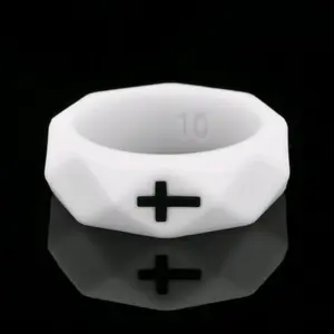 Gemvius White Faith Ring - High Quality Silicone - Extreme Durability - Ultra Comfort - Active Lifestyle