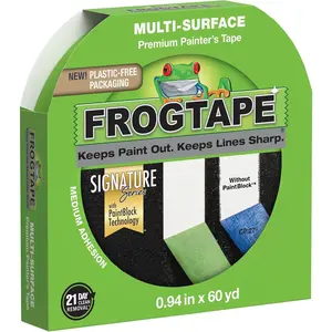 Multi-Surface Painters Tape with PAINTBLOCK, 1 Inch Wide (0.94 In.x 60 Yds), Medium Adhesion, Green, 1 Roll (1358463)