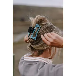 Handmade Turquoise Stone Hair Claw Clip