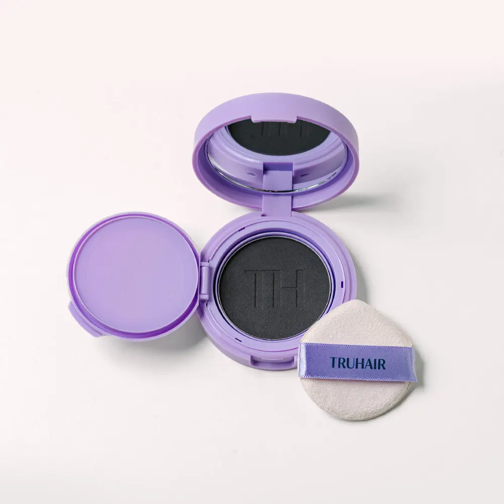 Truhair Root & Scalp Cover Up - Pressed Compact | For Gray Hair, Thinning & Root Touch Ups | Lasts 6-12 Months | Large 9g Size
