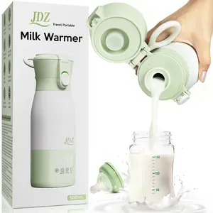 16000mAh Rechargeable Baby Bottle Warmer | 3-5 Mins Fast Heating Baby-Safe | 17oz with Timer & Temp Control for Travel, Breast Milk, Formula