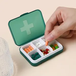Portable Moisture-Proof Mini Pill Box Organizer, Healthcare Supplement Organizer, Travel-Friendly Dustproof Medicine Case, Compact Daily Use Storage Solution