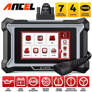 ANCEL DS100 OBD2 Scanner, Code Reader, Engine/Transmission/ABS/SRS Diagnostic Tool with 7 Special Functions, Touch Screen, Lifetime Free Updates, Customer Service