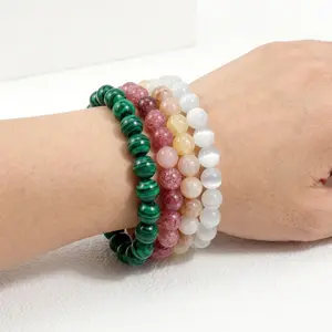 4Pcs Healing Crystal Bracelet Stack for Women - Boho Chic Stacking Jewelry Set | Perfect Birthday Gift for Her