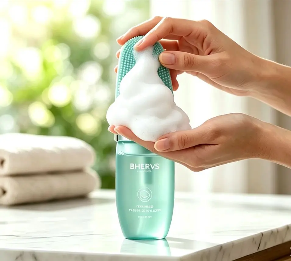(Buy 1 Get 1 Refill) BHERVS Hydrating Foaming Facial Cleanser 120ml | Deep Clean & Moisture Mousse | Gentle Skincare for Dry Skin