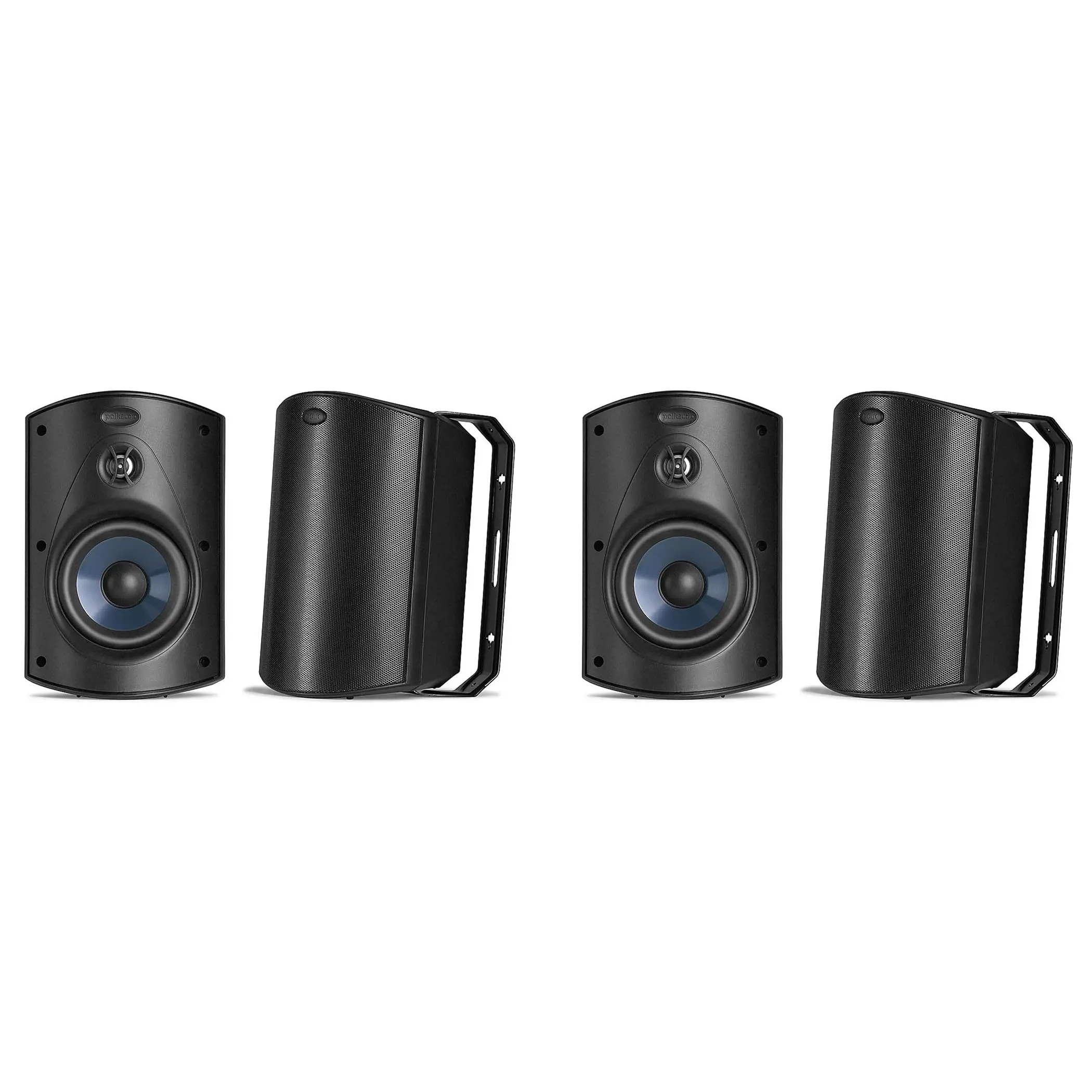 Polk Audio Atrium 5 Black Outdoor Speakers Bundle - 0.75 in Aluminum Dome Tweeter, 5 in Woofer, 60-25000 Hz Frequency Response, 8 Ohms Impedance, .75 Inch Aluminum Dome Tweeter