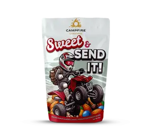 Campfire Cravings Sweet & Send It! - Simply Sweet Trail Mix with Roasted Peanuts Almonds Candies Chocolate-Covered Raisins & Raisins 8oz Snack