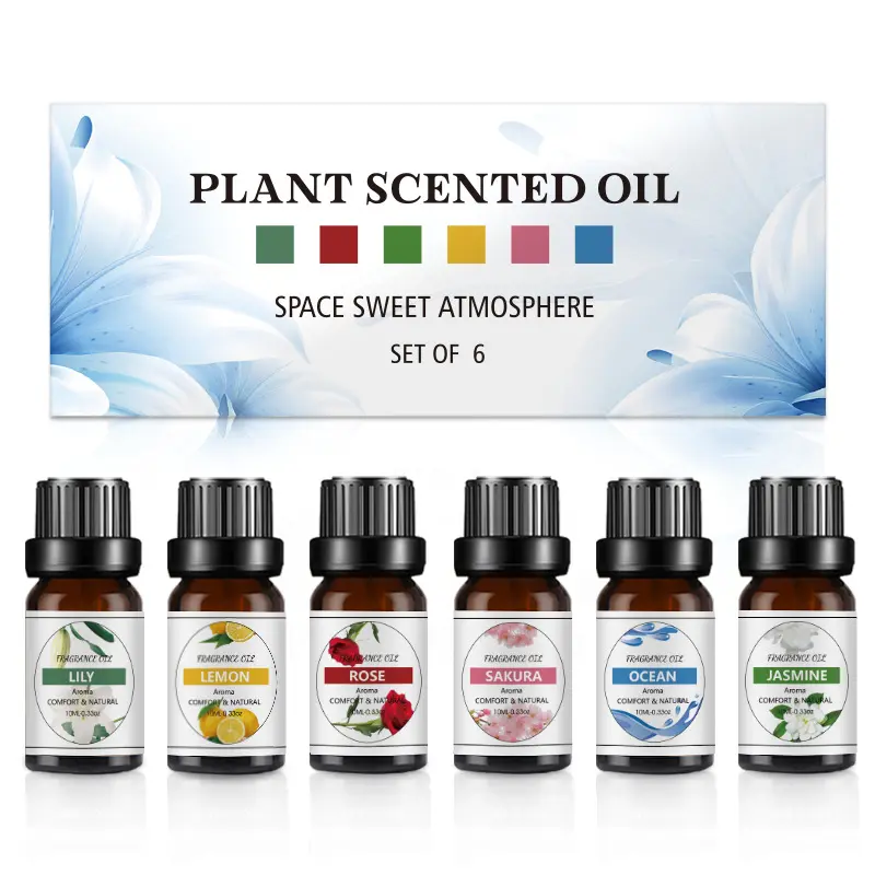 Essential Oils Set Top 6 Aromatherapy-Essential Oils for Diffuser for ,Air Freshening Diffuser Oils Scents for Aromatherapy,Laundry,Candle&Soap Making,Humidifiers 6 X 10ML home freshener birthday gift