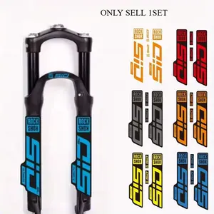 1SET 'ROCKSHOX SID' Professional Suspension Sticker, Durable Adhesive Stickers, Suitable for Mountain Bike Fork/Bike Frame, Black-White Minimalist + Brand Logo Design, Waterproof & Wear-Resistant, Sticker Decals