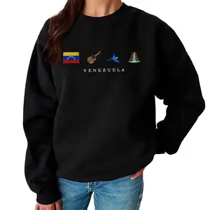 Venezuela Icons Printed T-Shirt and Sweatshirt, Venezuelan Graphic Crewneck, Unisex Casual Pullover