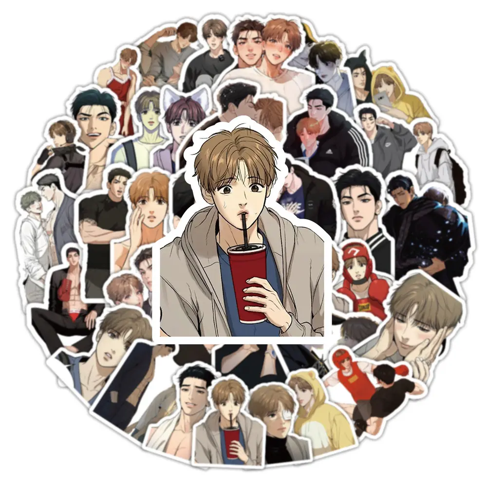 53PCS Anime Curse BL BoysLove Anime Waterproof Graffiti Aesthetic Anime Design Stickers for Helmet Bicycle Hand Account Pencil Case Decals LanLanStickersWorld Stickers for Scrapbooking Sticker Set Sticker Packs