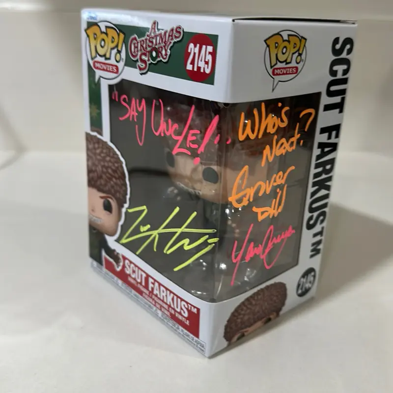 Funko A Chritsmas Story Scut Farkus Double signed