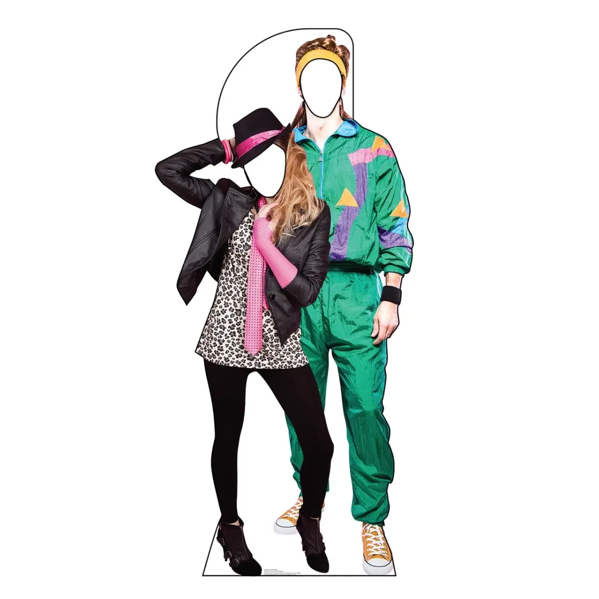 Advanced Graphics 2841 72x34 in. 80s Couple Photo Decor Cardboard Cutout Standup, Party Decorative Piece with Stand-up Easel and Easel Back for Home Decor