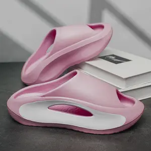 [Soft EVA Sandals] Soft Non-Slip Unisex EVA Slide Sandals | Open Toe, Flat Sole, Solid Color, Sporty Design for Outdoor and Home Leisure, Strappy Sandal Comfortable Cushioned Cloud