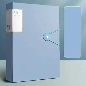 A Folder with 40/60/100 Inner Pages, an A4 Transparent Insert File Folder for Organizing Materials, a Multi-Layer Large-Capacity Office Folder for A4 Student Exam Papers, File Storage, Available in 6 Colors.