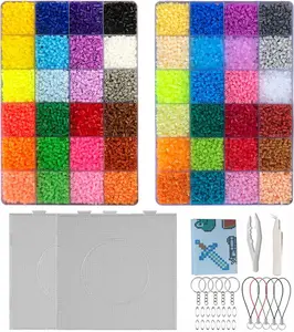 2.6mm 48color Fuse Bead Creative Handmade Kit, Peg Board Puzzle Keychain DIY Pendant Craft, Suitable For Hobbyists, Can Make Various Patterns, Birthday, Graduation, Valentine's Day, Party Gifts, Homemade Gifts For Family, Friends, Classmates