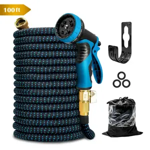 Kotto Expandable Garden Hose 100ft with 10 Spray Nozzles, Leak Proof