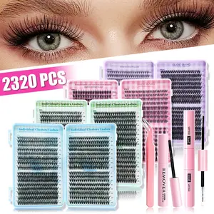 DIY Eyelash Extension Kit, Large Capacity, Multiple Styles, Professional and Beginner Friendly, Easy Home Use, Full Set Lashes Starter Kit
