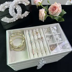 Clear Jewelry Organizer with Pet-Friendly Material: Earring, Necklace, and Ring Storage Box for Dressing Tables; Transparent Jewelry Drawer Organizer for Women blade stand