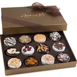 Chocolate Covered Cookies Gift Box 12 Pack Gourmet Sweet Basket Mother’s Day Gift