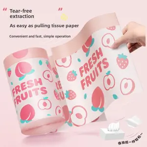 White Peach Scented Drawstring Trash Bags - Heavy Duty Easy-Tear Garbage Sacks with Fresh Fruity Aroma, Thickened & Odor Control for Dorm & Bedroom