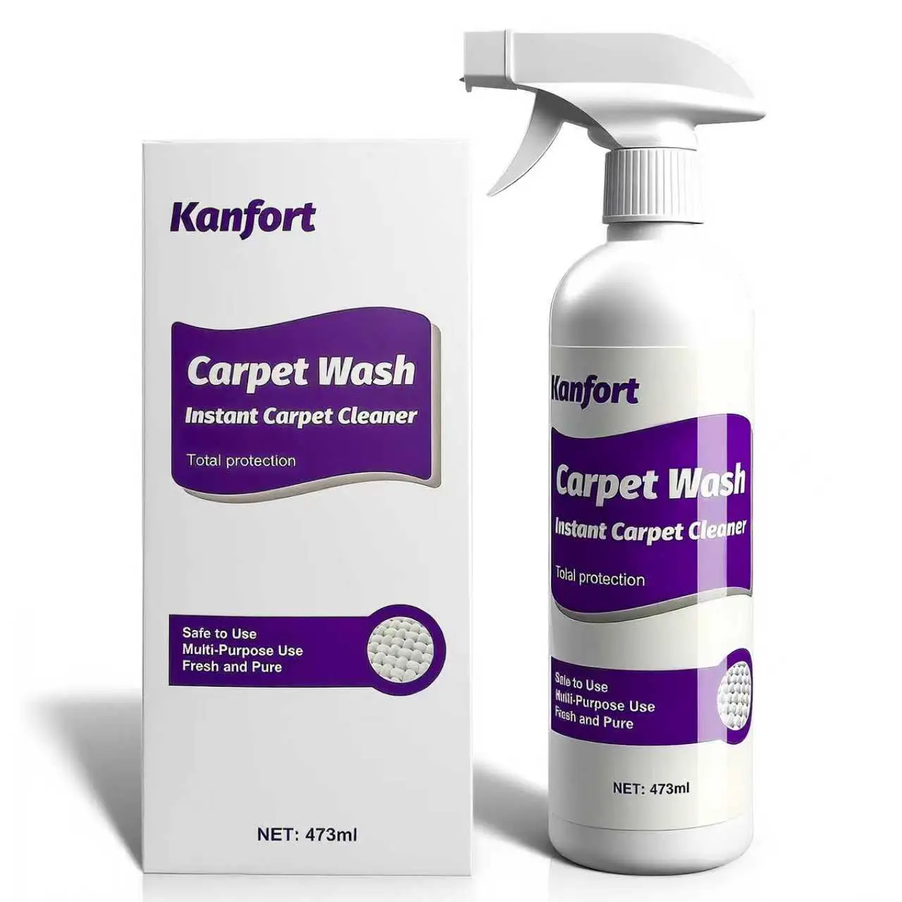 Professional Household Carpet Cleaner Spray - 16oz/473ml Deep Cleaning Foam, Deodorizing, Easy to Use - Removes Stubborn Stains, Dirt, Pet Messes - No-Rinse, Fast-Drying Formula for Rugs, Upholstery, Fabric - Ideal for Homes, High-Traffic Areas